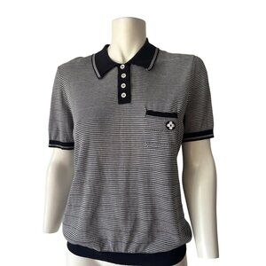 Louis Vuitton Womens Polo  horizontal stripe shirt Size L